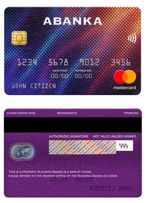 Slovenia Abanka d.d bank mastercard